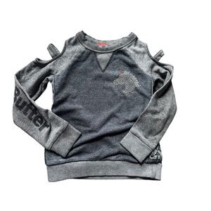 Butter Super Soft Gray Rainbow Unicorn Sweater 6